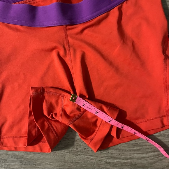 Nike Pro Womens Spandex Shorts Red Purple Size Large Stretch Dri-Fit - Picture 5 of 8